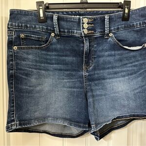 torrid Dark Blue Denim Jegging Shorts